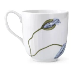 Kähler Hammershøi Poppy Krus 33 cl - Porcelæn - Hvid/blå