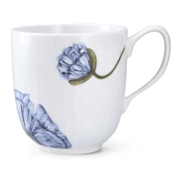 Kähler Hammershøi Poppy Krus 33 cl - Porcelæn - Hvid/blå