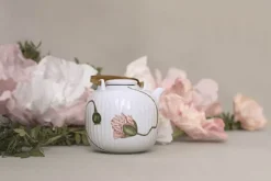 Kähler Hammershøi Poppy Tekande 1,2 liter - Porcelæn - Hvid m. deko