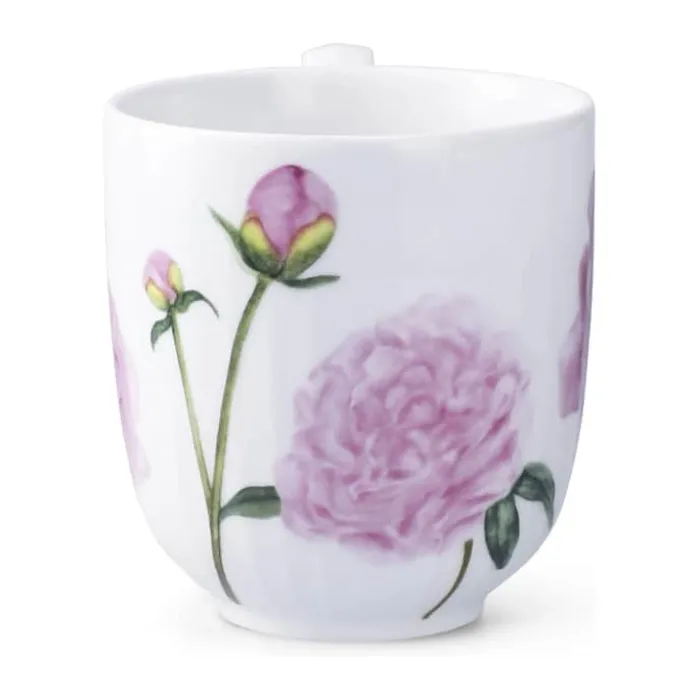 Kähler Hammershøi Sommer Krus 33 cl - Porcelæn - Pæoner