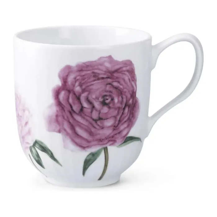 Kähler Hammershøi Sommer Krus 33 cl - Porcelæn - Pæoner