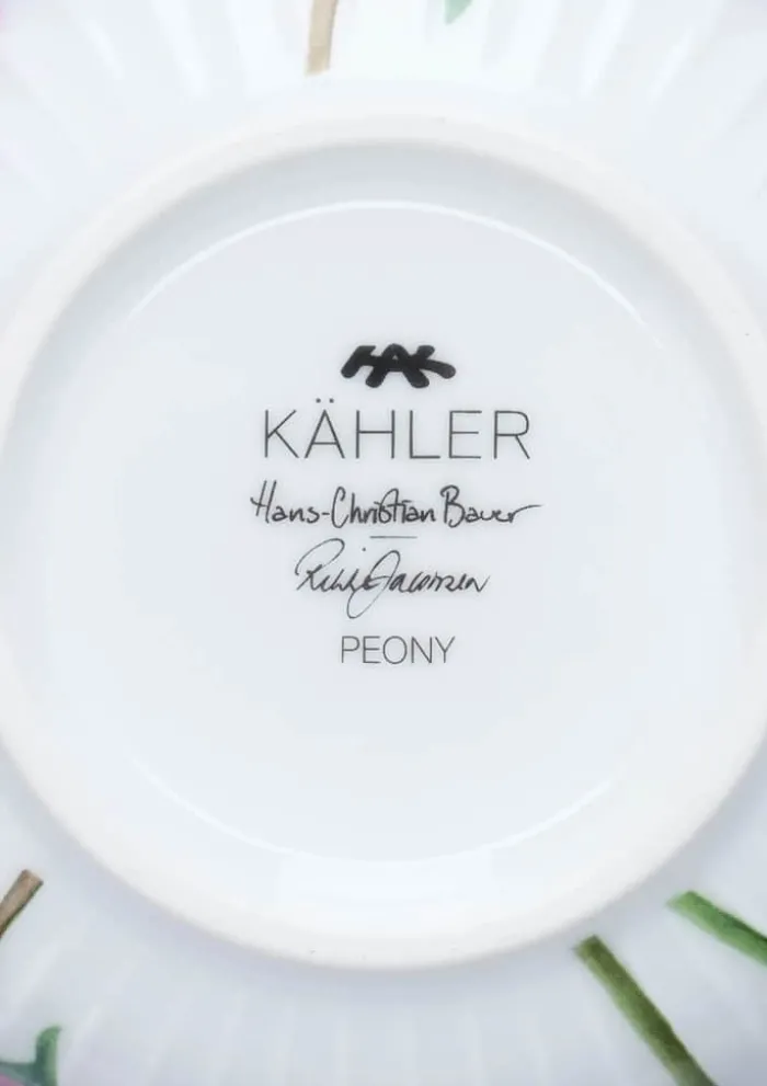Kähler Hammershøi Sommer Skål Ø 12 cm - Porcelæn - Pæoner