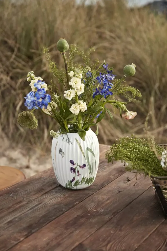 Kähler Hammershøi Sommer Vase H 21 cm - Keramik - Kystblomst