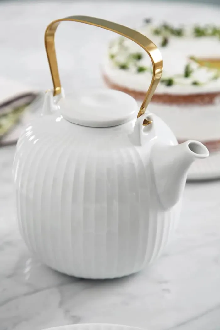 Kähler Hammershøi Tekande 1,2 liter - Porcelæn - Hvid