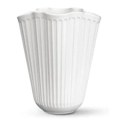 Kähler Hammershøi Undfold Vase H 16,5 x B 13,5 x L 13,5 cm - Ler - Hvid