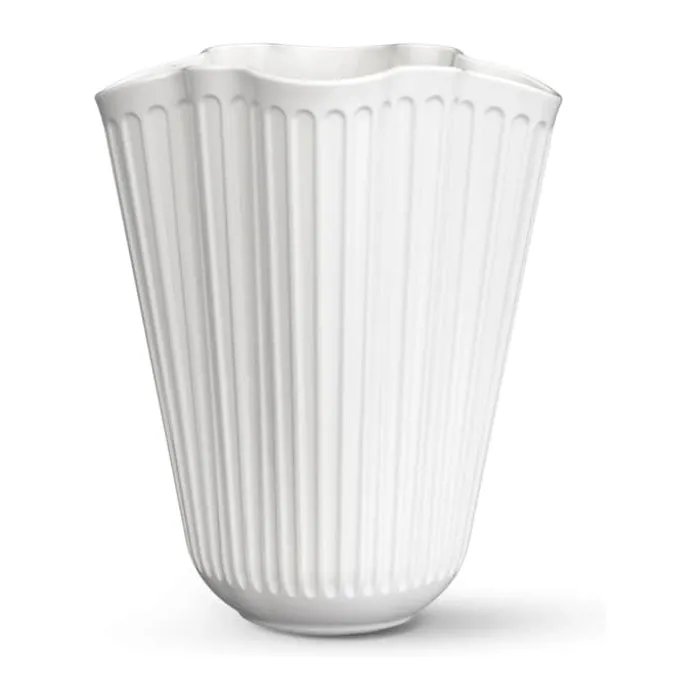 Kähler Hammershøi Undfold Vase H 16,5 x B 13,5 x L 13,5 cm - Ler - Hvid