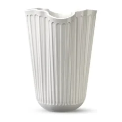 Kähler Hammershøi Undfold Vase H 16,5 x B 13,5 x L 13,5 cm - Ler - Hvid