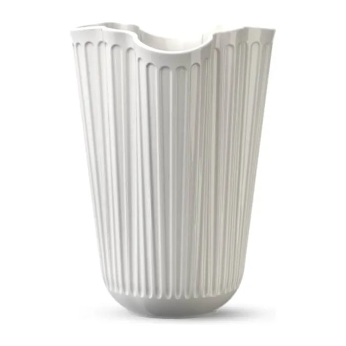 Kähler Hammershøi Undfold Vase H 16,5 x B 13,5 x L 13,5 cm - Ler - Hvid