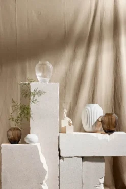 Kähler Hammershøi Vase H 18,5 cm - Mundblæst glas -Valnød