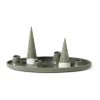 Kähler Nobili Adventsstage B 33 x L 13 cm - Benporcelæn - Olivengrøn