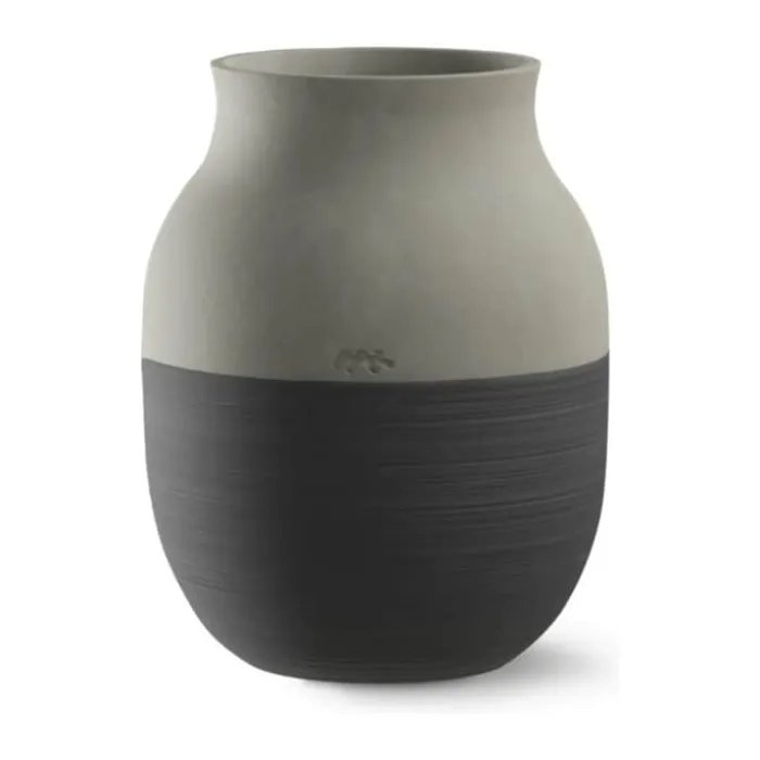Kähler Omaggio Circulare Vase H 20 cm - Fajance - Antracitgrå