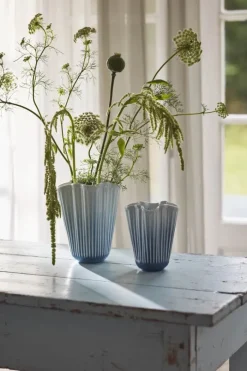 Kähler Unfold Vase H 20,5 cm - Keramik - Blå