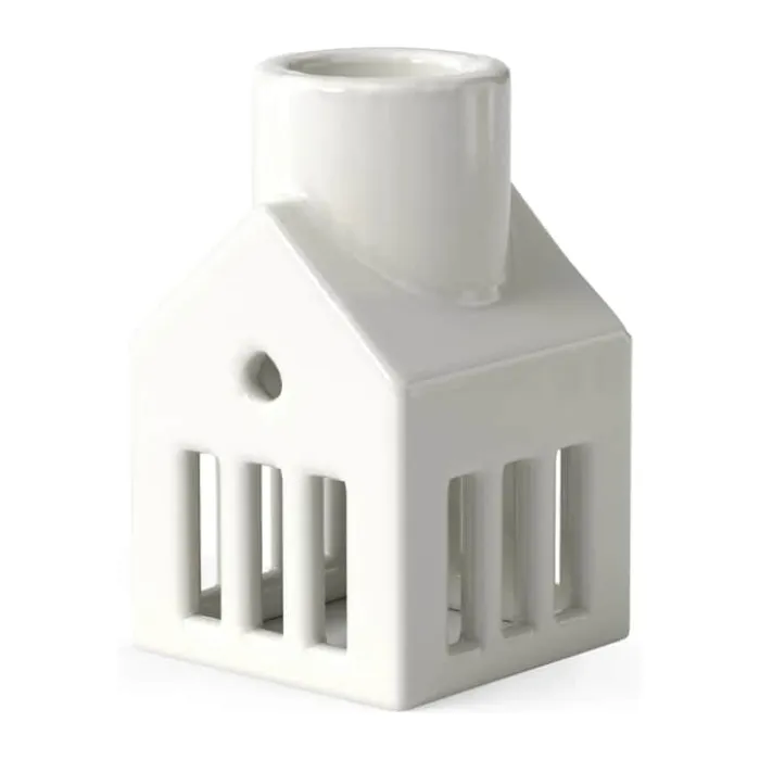 Kähler Urbania Kronelysestage - Mini Hus H 7,5 cm - Keramik - Hvid