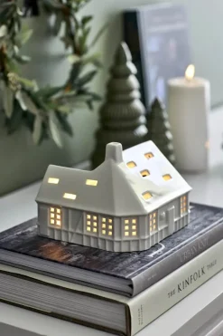 Kähler Urbania Lyshus - H.C. Andersens Hus H 11 cm - Keramik - Hvid