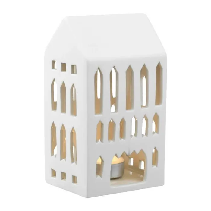 Kähler Urbania Lyshus - Kirke H 18 cm - Keramik - Hvid