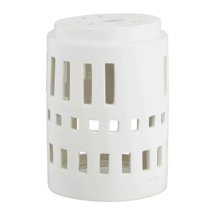 Kähler Urbania Lyshus - Lille tårn H 11,5 cm - Keramik - Hvid