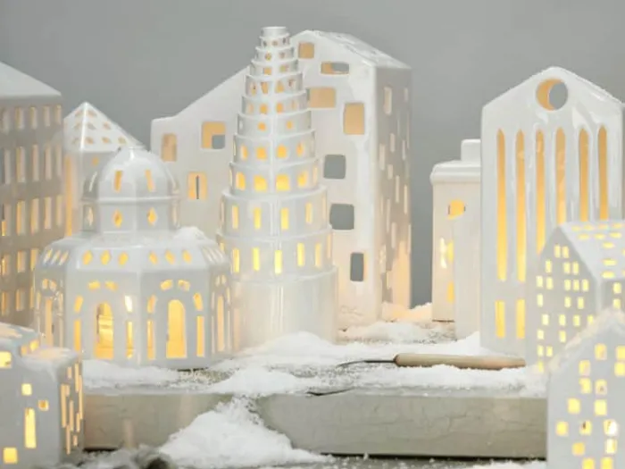 Kähler Urbania Lyshus - Lyshus snoet H 22,5 cm - Keramik - Hvid
