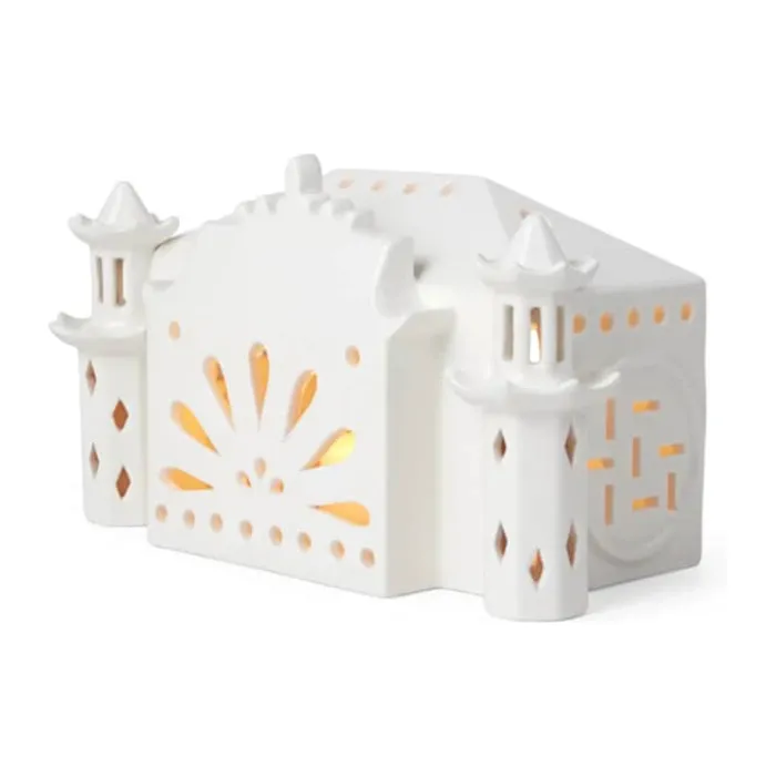 Kähler Urbania Lyshus - Pantomime Teatret H 10 cm - Keramik - Hvid
