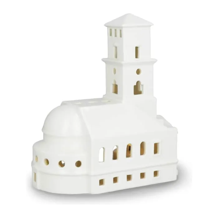 Kähler Urbania Lyshus - Vor Frue Kirke H 17,5 cm - Keramik - Hvid