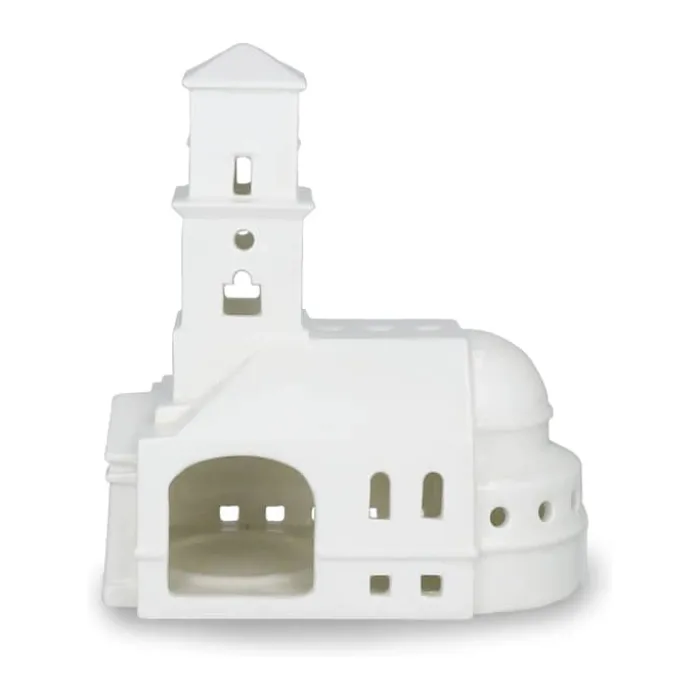 Kähler Urbania Lyshus - Vor Frue Kirke H 17,5 cm - Keramik - Hvid