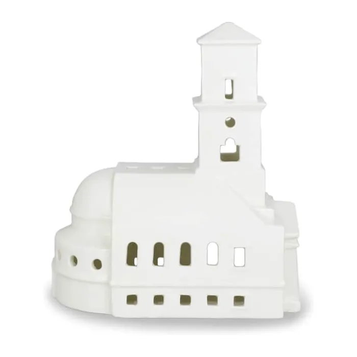 Kähler Urbania Lyshus - Vor Frue Kirke H 17,5 cm - Keramik - Hvid