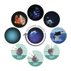 Kidywolf Projektor - Ocean 6 billeder - Indbygget timer - Genopladelig