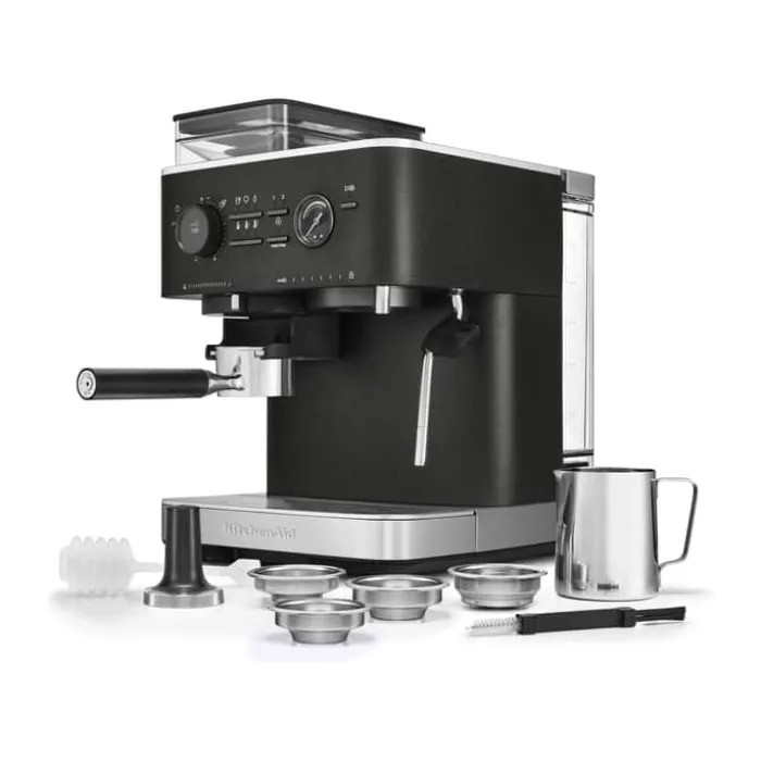 KitchenAid Espressomaskine 15 bar - Integreret kværn - Sort