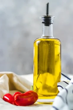 KitchenCraft Olie/Edikkeflaske 450 ml - Glas/metal - Klar