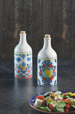 KitchenCraft Olie/Edikkesæt - 2 dele 500 ml - Porcelæn - Multifarvet