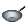KitchenCraft World of Flavours Wok Ø 30 cm - Carbonstål - Sort
