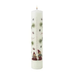 Klarborg Kalenderlys - Bette Etly & Bror Peter H 25 cm - Hvid