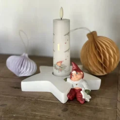 Klarborg Kalenderstage - Anker H 7,5 cm - Polyresin - Hvid