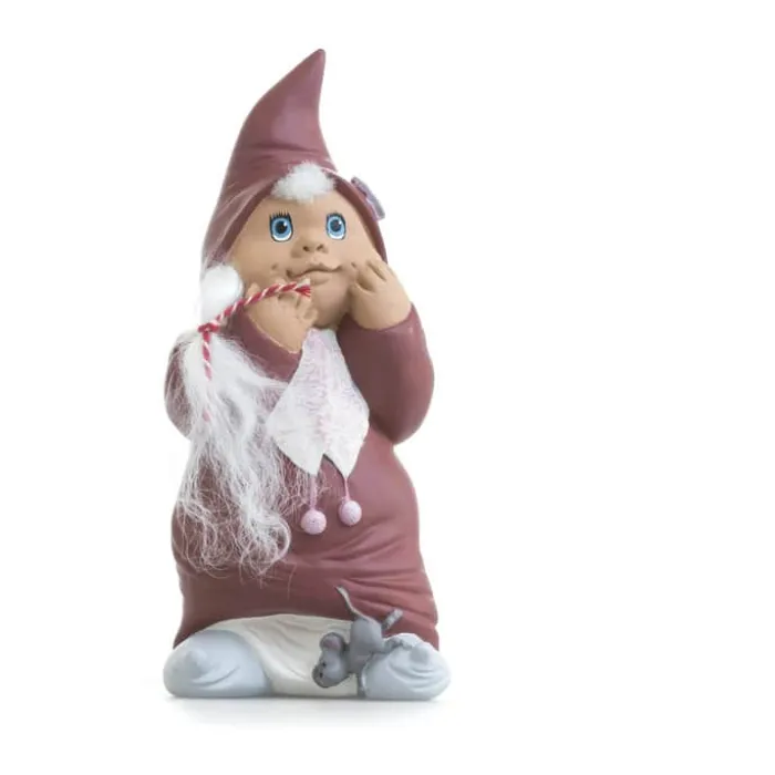 Klarborg Nisse - Maria H 18 cm - Keramik - Rød/ Grå