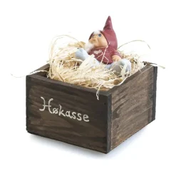 Klarborg Nisse - Mia H 13 cm - Keramik - Brun/ Rød