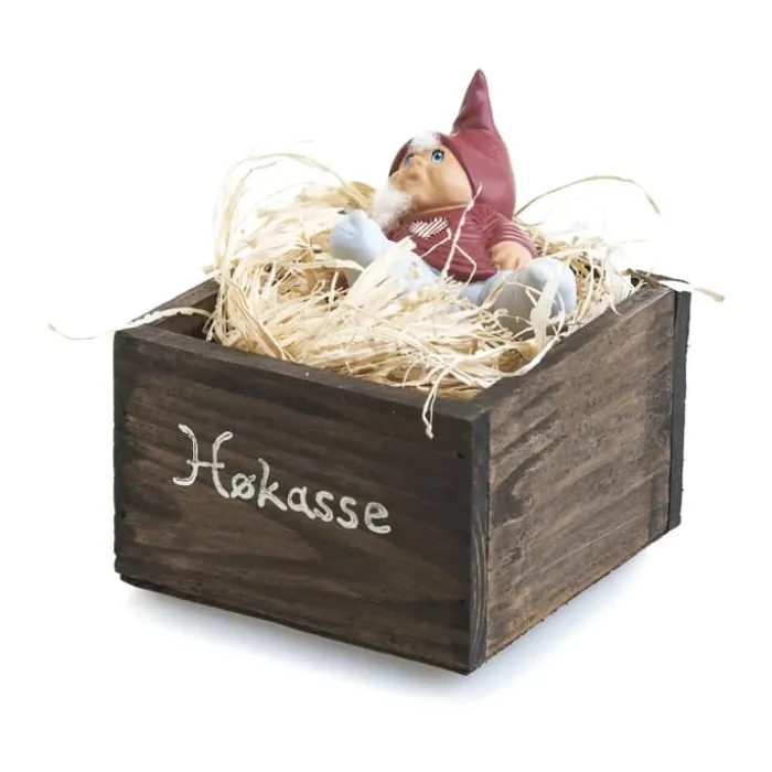 Klarborg Nisse - Mia H 13 cm - Keramik - Brun/ Rød