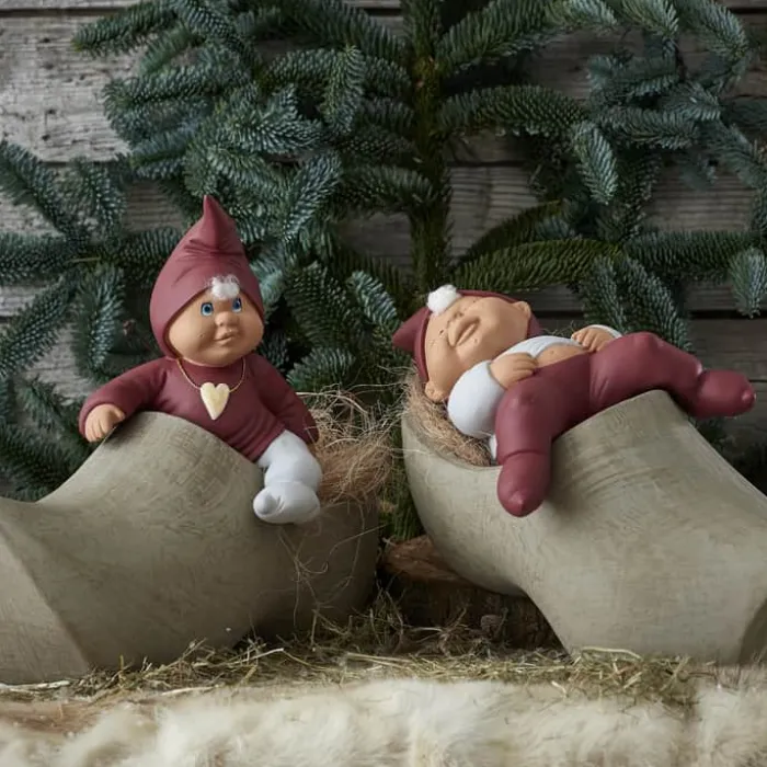 Klarborg Nisse - Store Jacob H 20 cm - Keramik - Rød/ Grå
