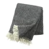 Klippan Knut Plaid B 130 x L 200 cm - 100 % Lammeuld - Grå