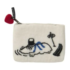 Klippan Pung - Moomin Far På Ski B 10 x L 14 cm - Filt - White