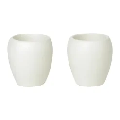 Knabstrup Keramik Fyrfadsstage H 6 cm - Keramik - Mat hvid