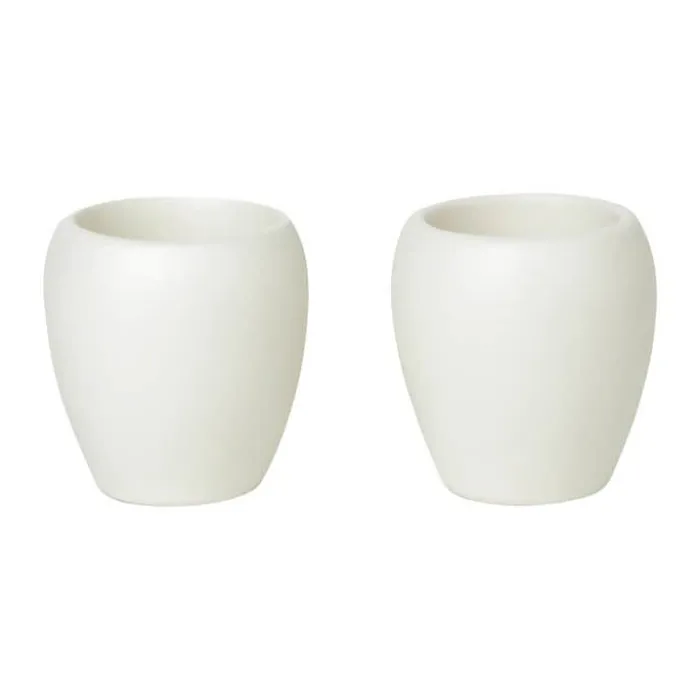 Knabstrup Keramik Fyrfadsstage H 6 cm - Keramik - Mat hvid