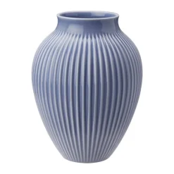 Knabstrup Keramik Riller Vase H 12,5 cm - Keramik - Lavendelblå