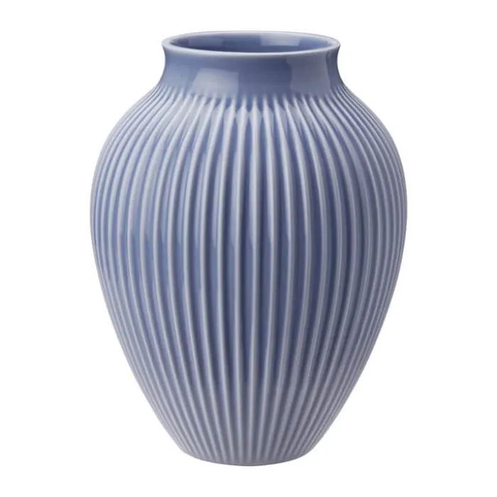Knabstrup Keramik Riller Vase H 12,5 cm - Keramik - Lavendelblå