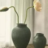 Knabstrup Keramik Riller Vase H 20 cm - Keramik - Celadon Green