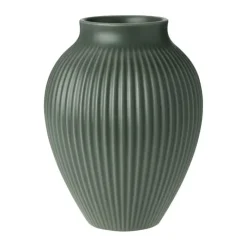 Knabstrup Keramik Riller Vase H 20 cm - Keramik - Celadon Green