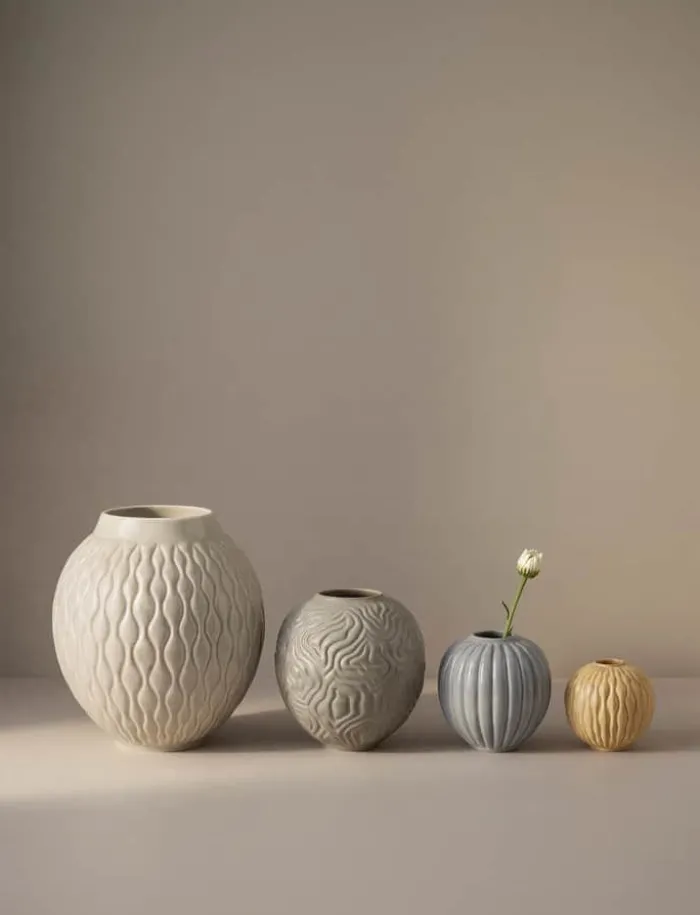 Knabstrup Keramik Solum Vase H 24 cm - Stentøj - Ash