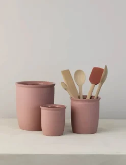 Knabstrup Keramik Syltekrukke 1 liter - Stentøj - Dark rose