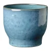 Knabstrup Keramik Urtepotteskjuler Ø 12,5 cm - Terracotta - Støvet blå