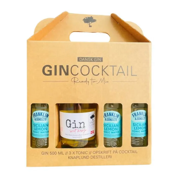 Knaplund Ready To Mix Gincocktail Mango Smash - 4 dele 1,1 liter - 38% - Smag af sweet mango