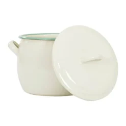 Kockums Jernverk Gryde 4 liter - Emaljeret stål - Cream Lux/Green