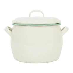 Kockums Jernverk Gryde 4 liter - Emaljeret stål - Cream Lux/Green